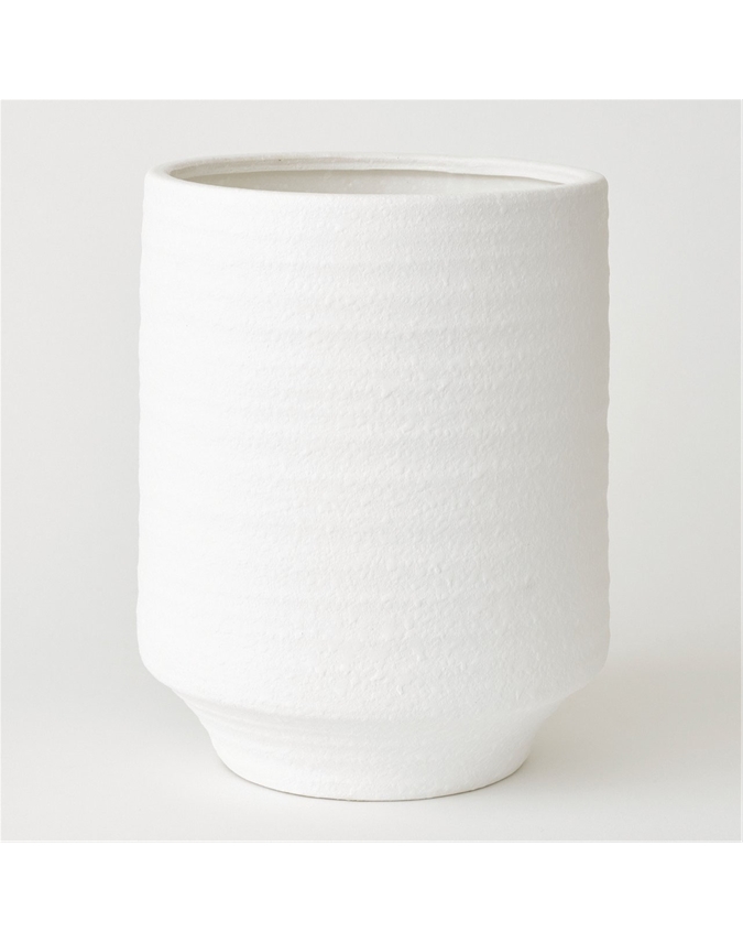 Giant White Terracotta Vase