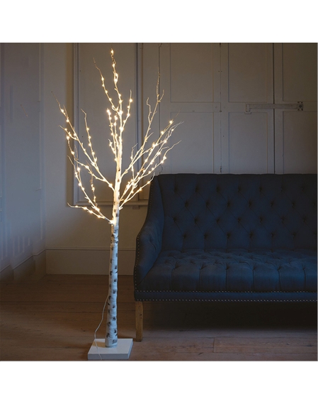 6ft Silver Birch Tree with LED Lights