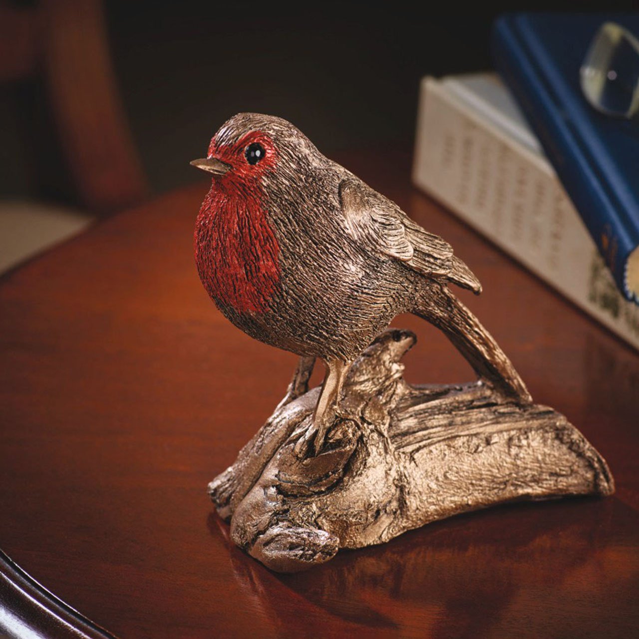 Painted Robin - Cold Cast Bronze
