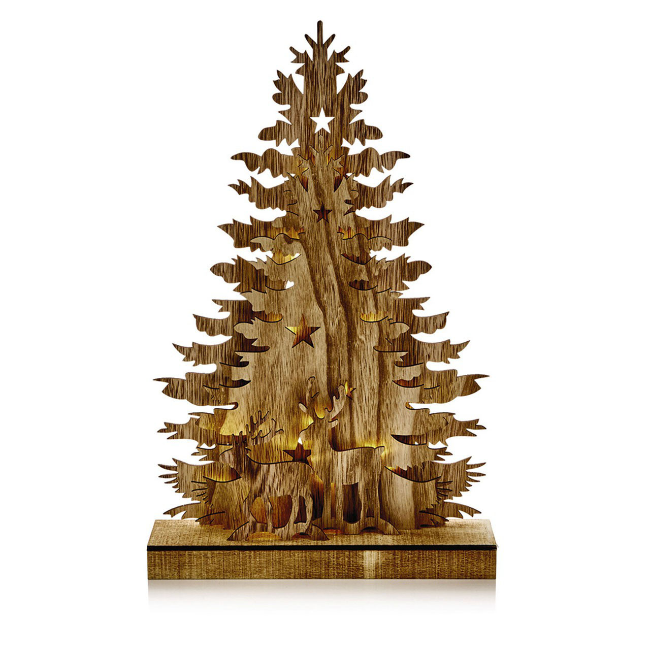 LED Wood-Cut Tree Scene