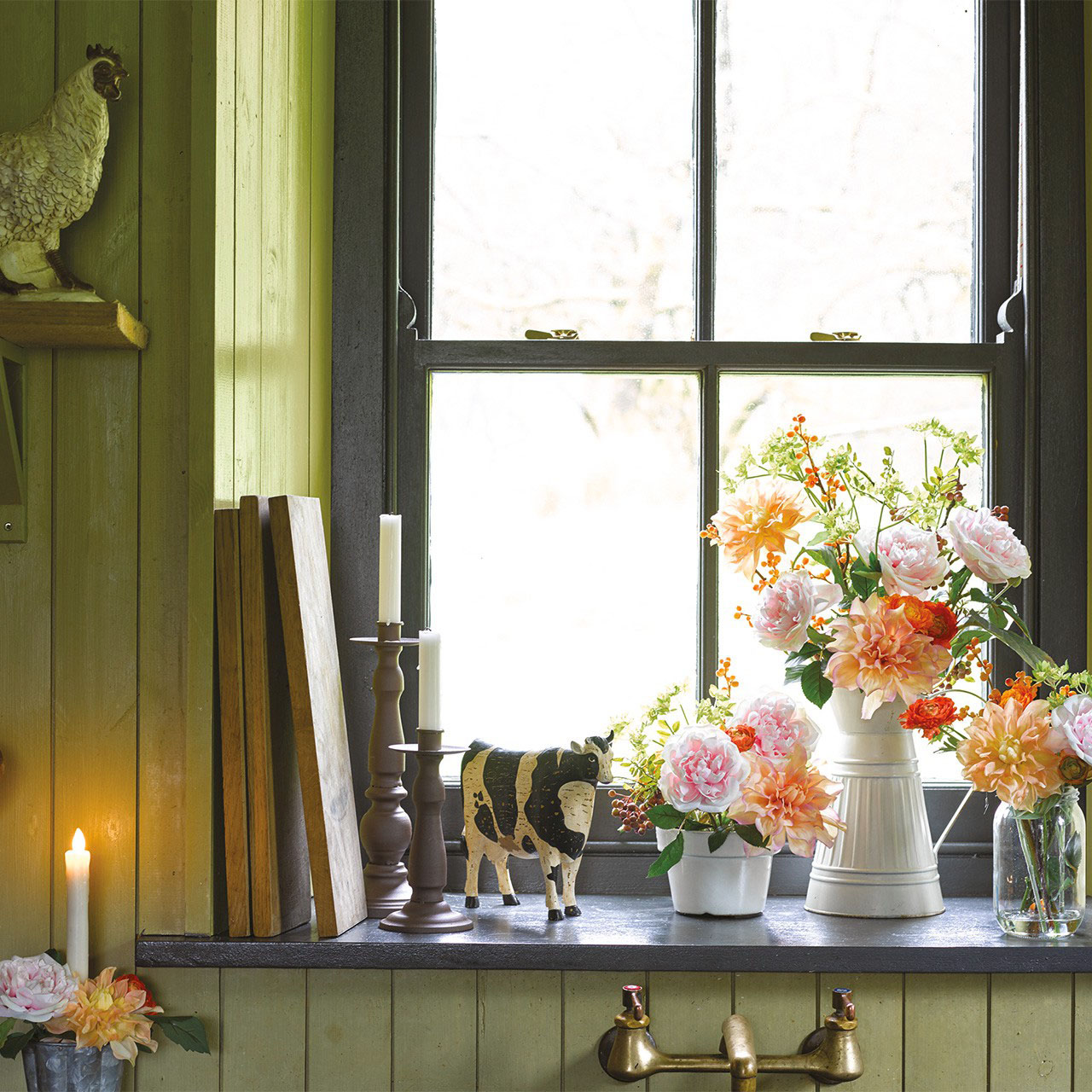 Autumn Flower Farm Candleholder