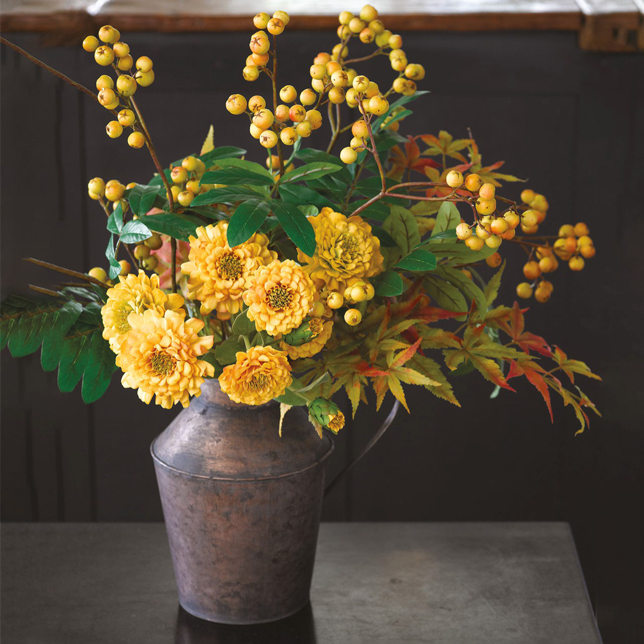 Yellow Zinnia Bud Stem