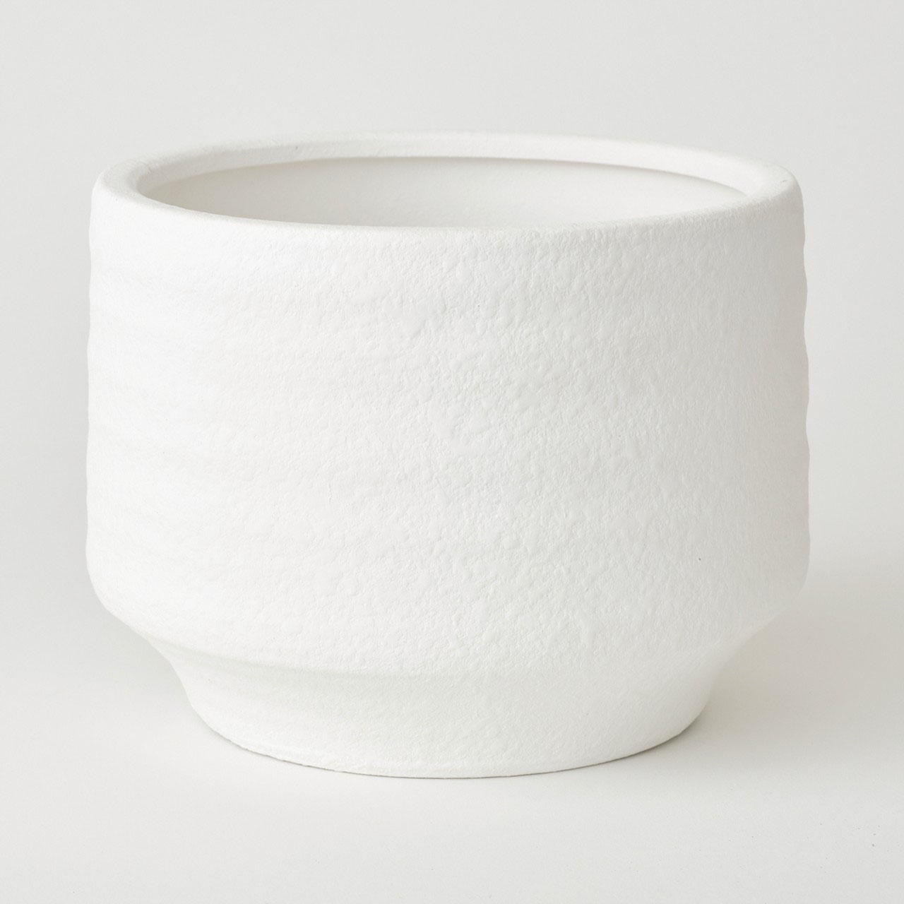 Wide White Terracotta Vase