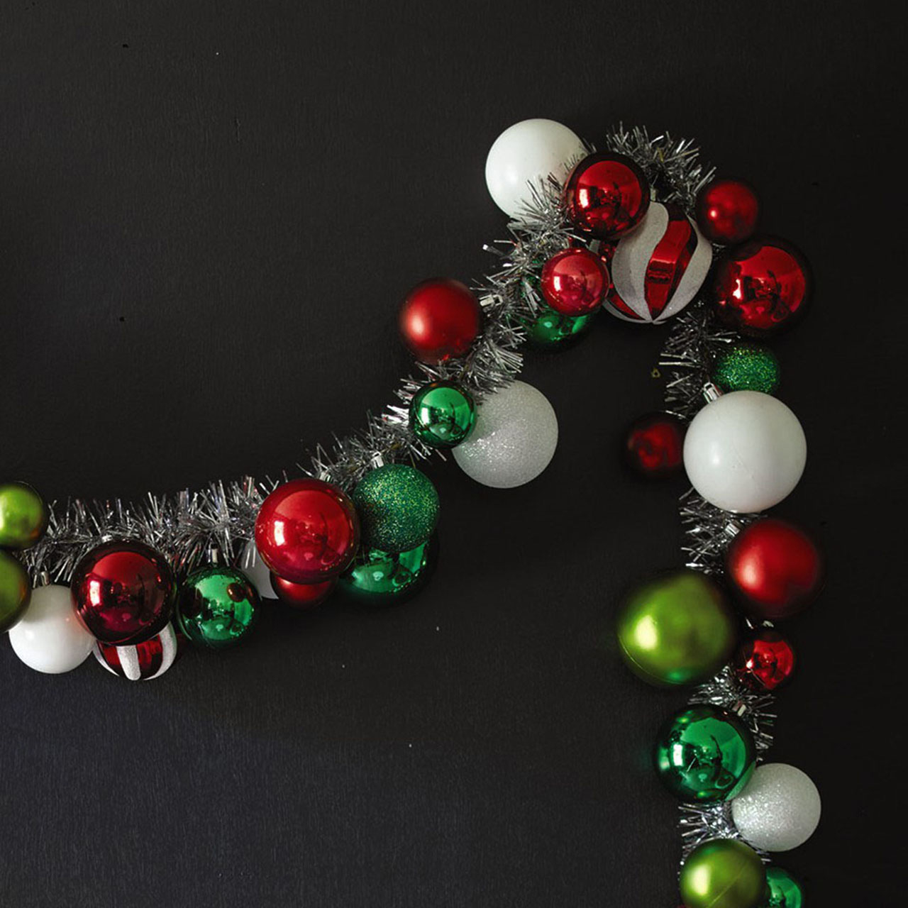 Coloured Bauble Garland