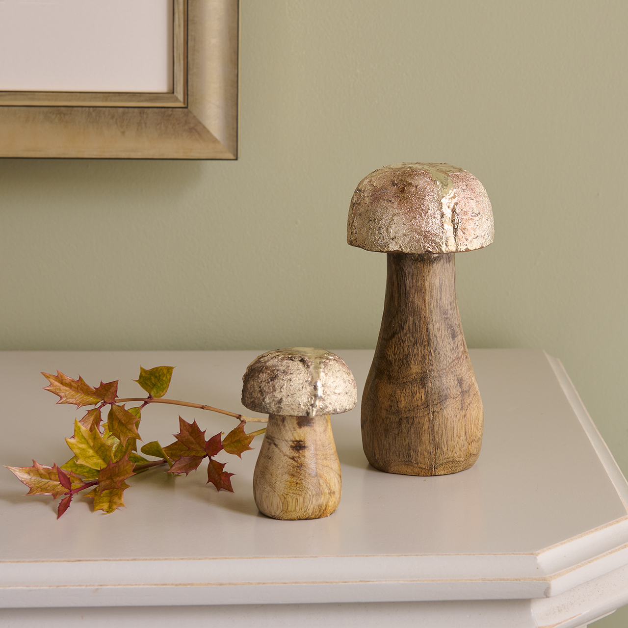 Gold Topped Mushrooms - Set of 2