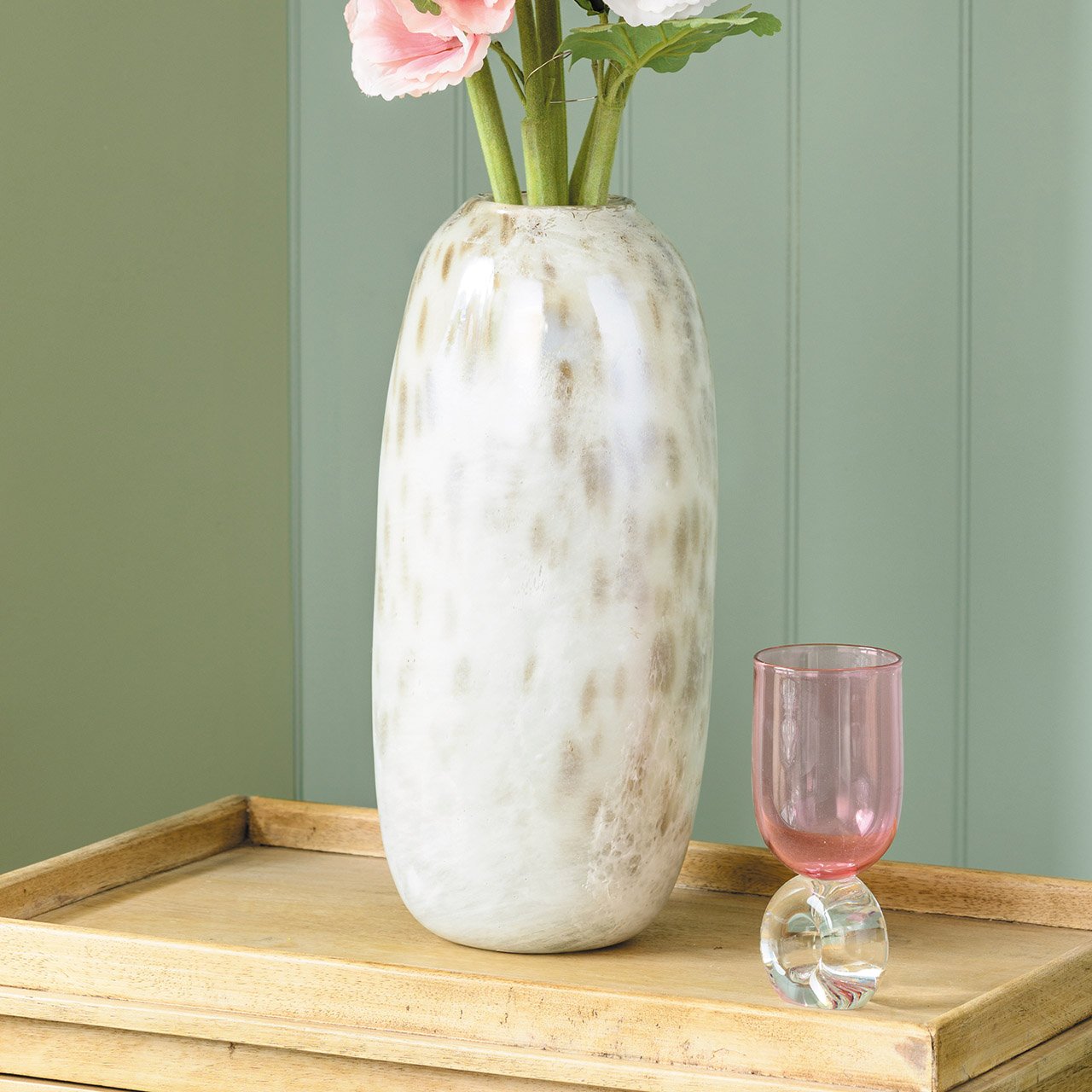 Iridescent Natural Glass Vase