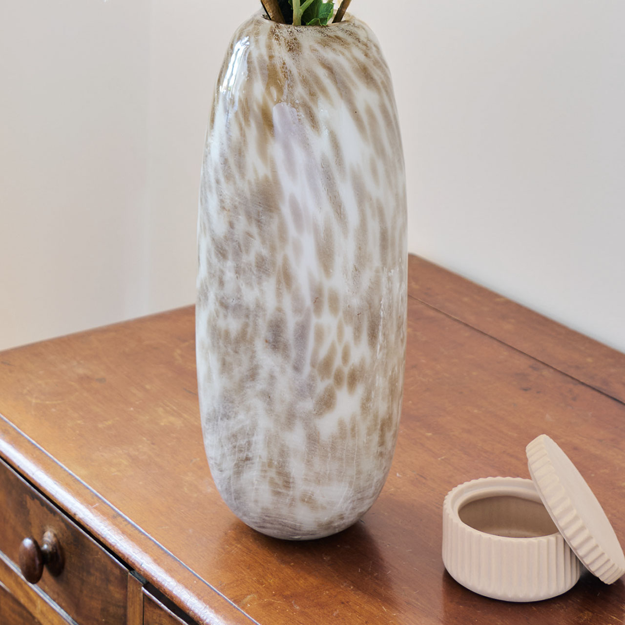 Iridescent Natural Glass Vase