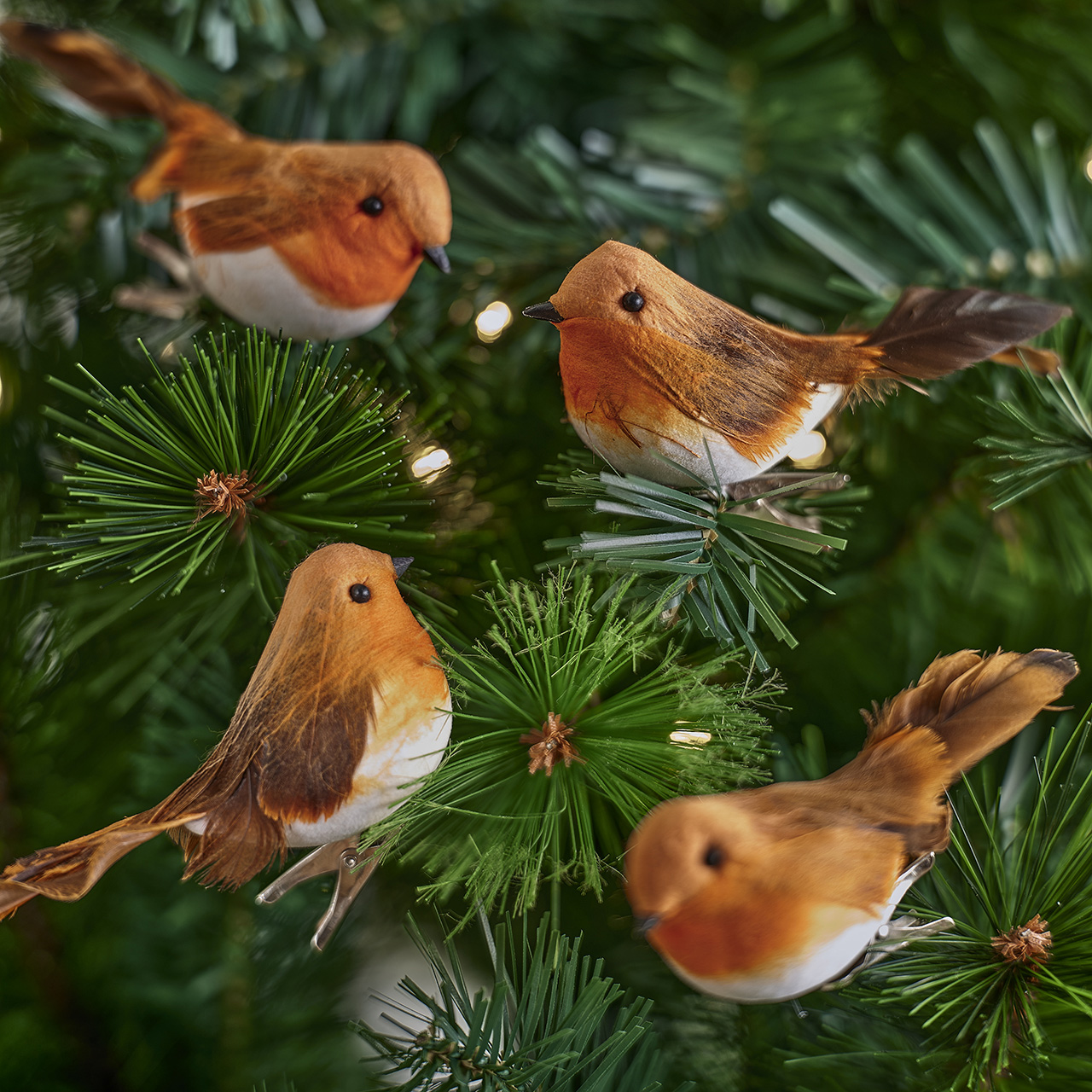 Clip-on Robins - Set of 4