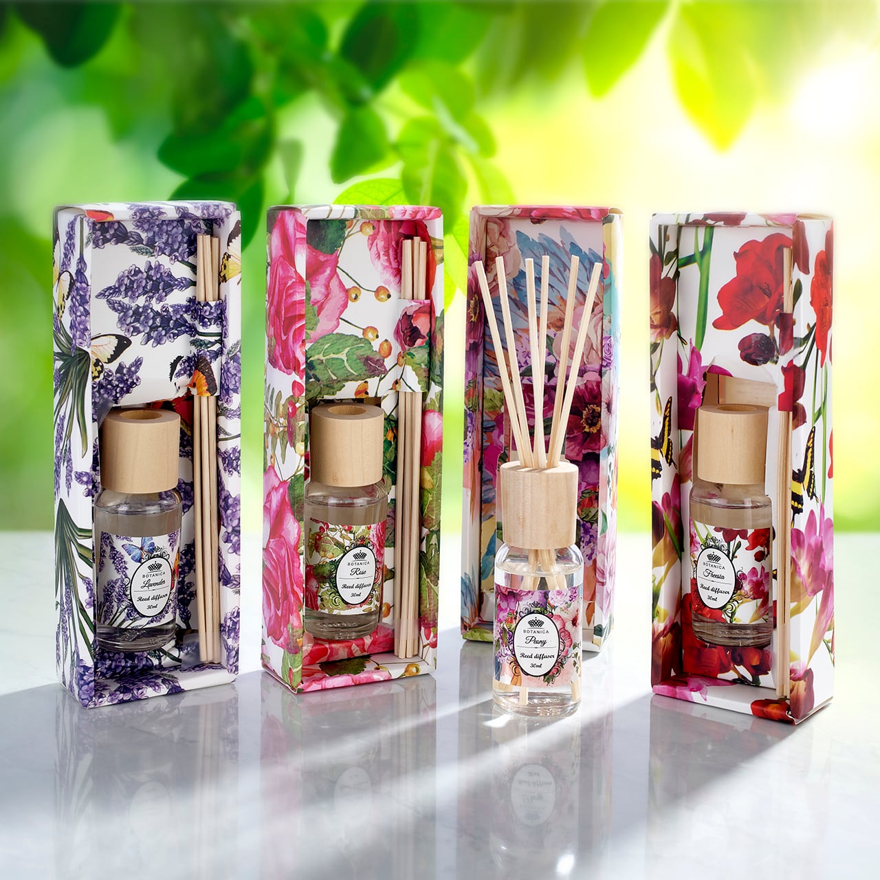 Set of 4 Fragrant Garden Diffusers