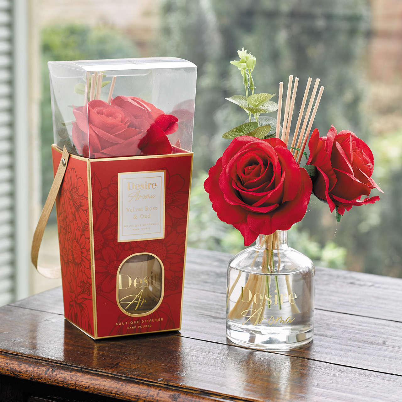 Diffuser with Red Rose