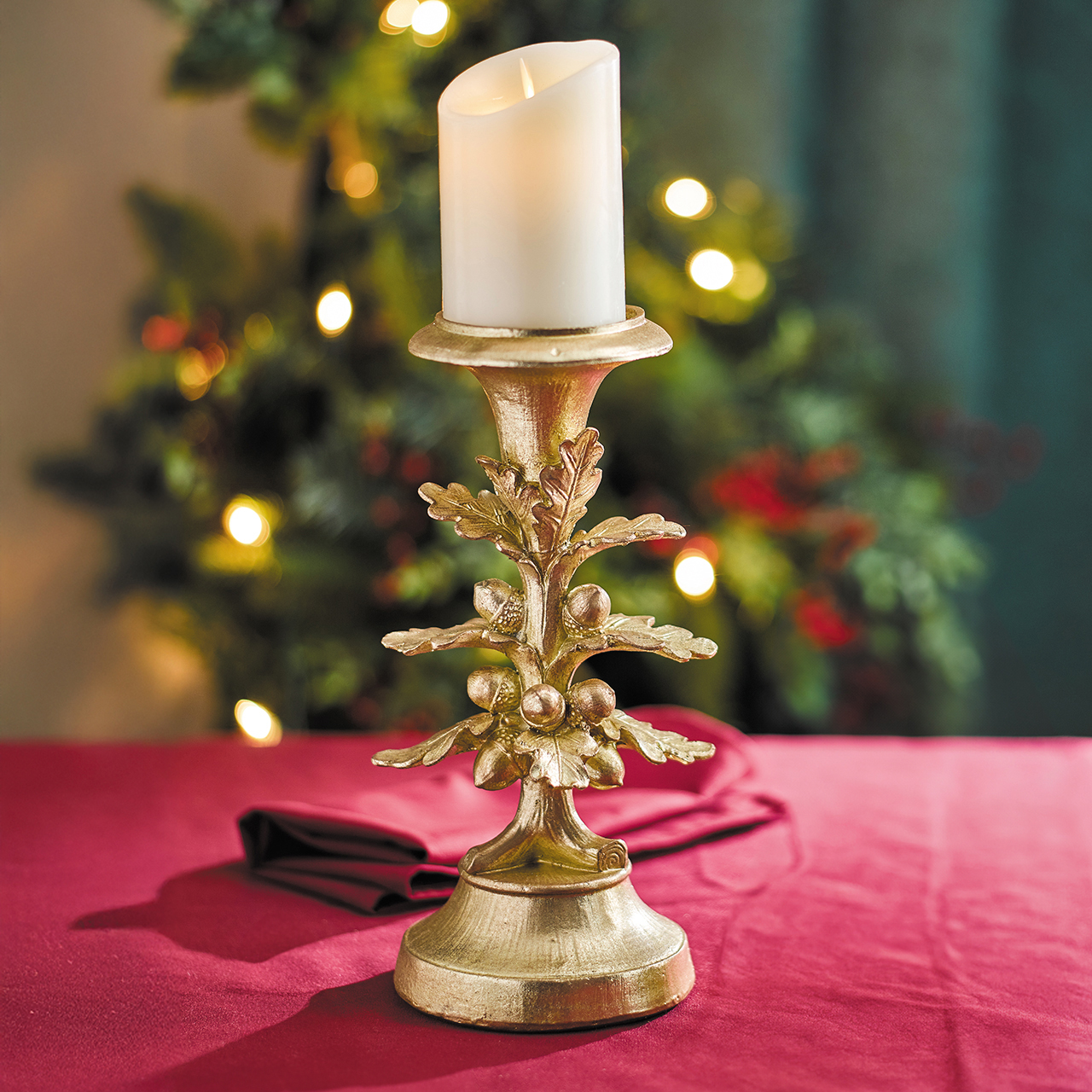 Acorn Tree Candle Holder, Large