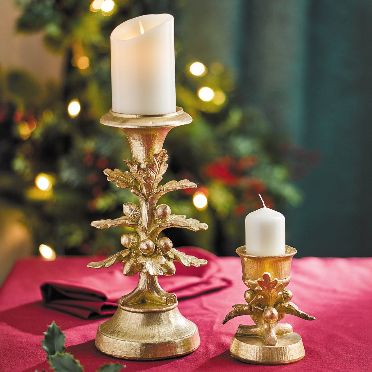 Acorn Tree Candle Holder, Small