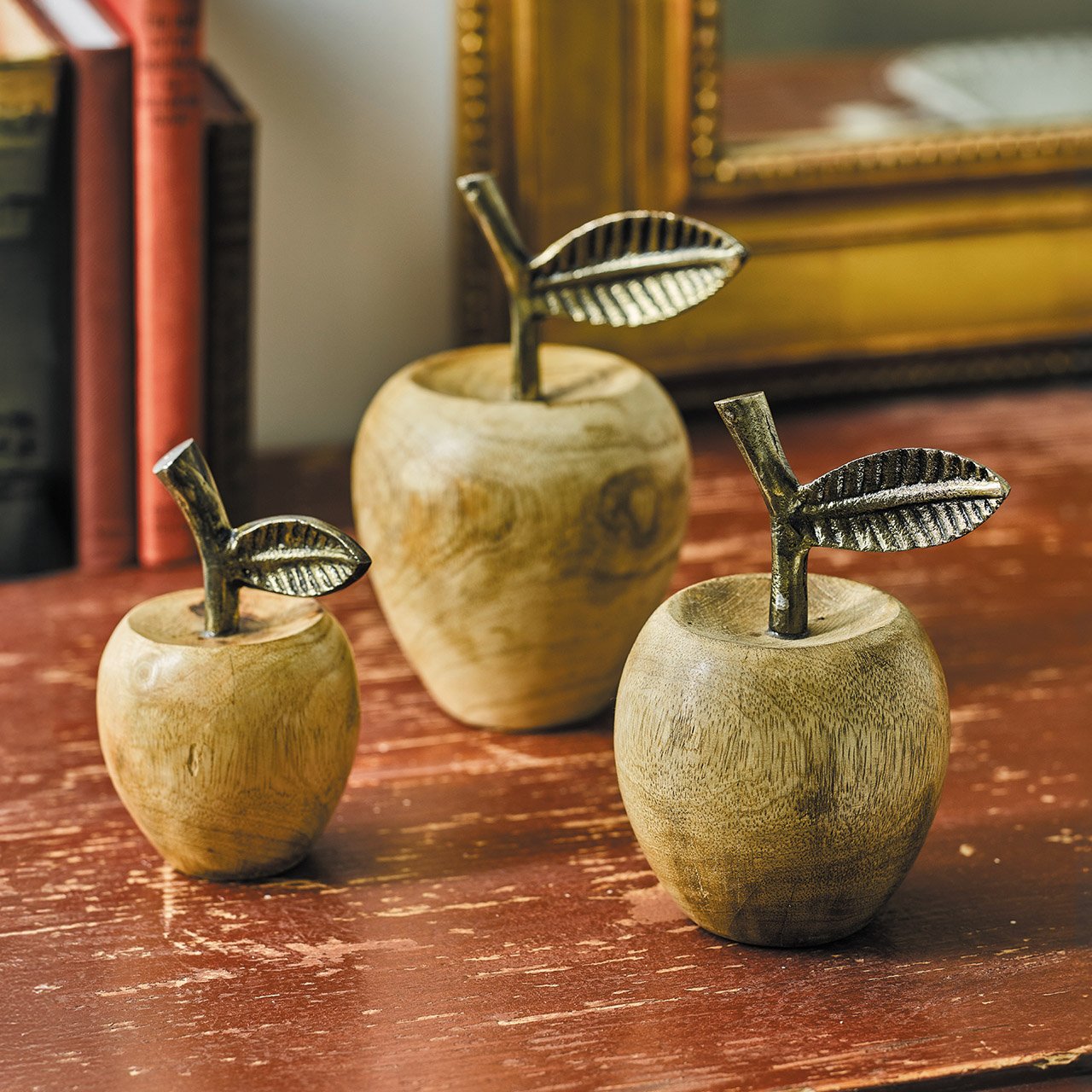 Wooden Apples, Set of 3