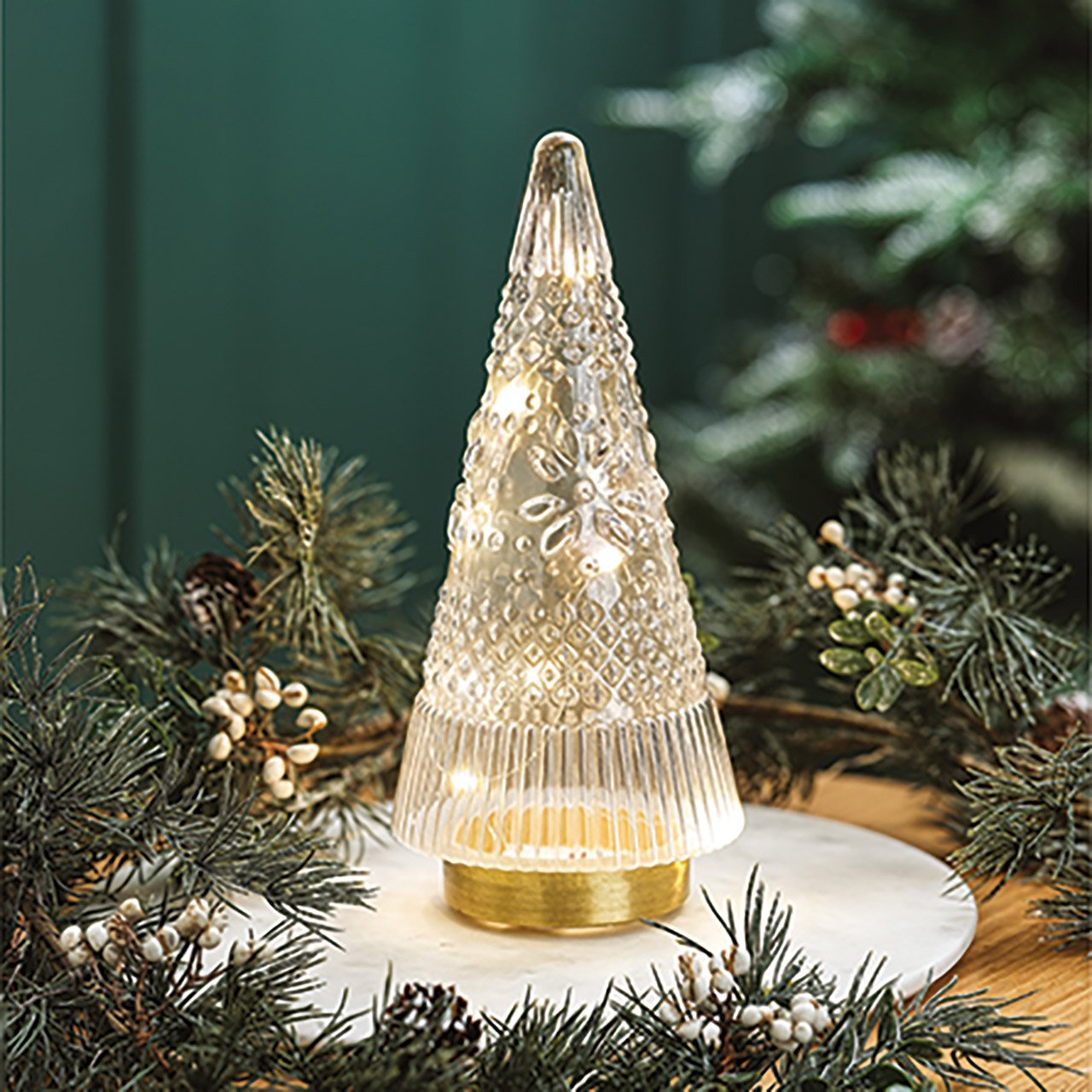 Glass Light-up Tree