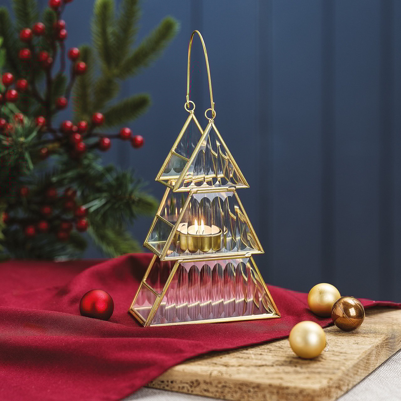 Gold Tree Tea Light Holder