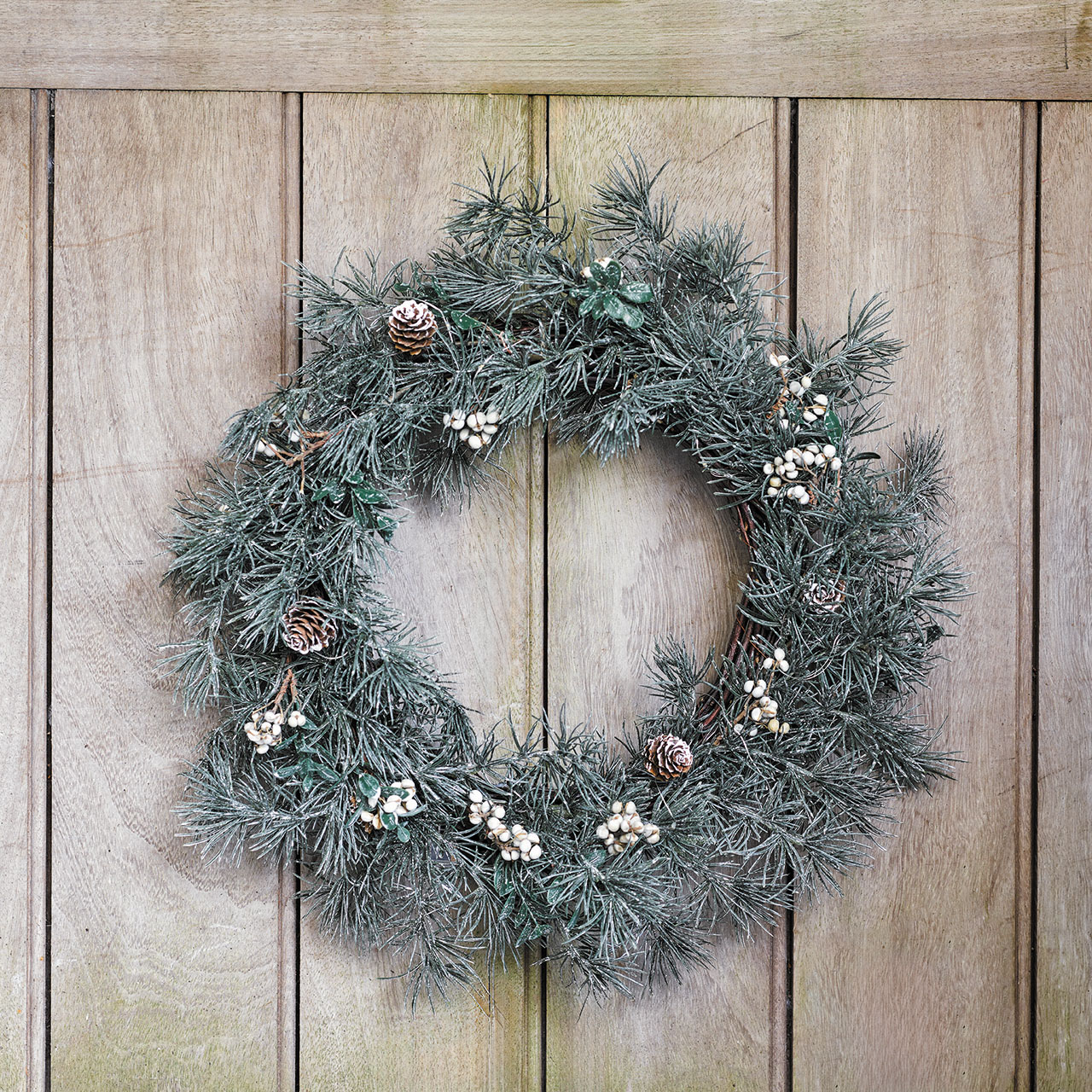 Pine Wreath with Lights