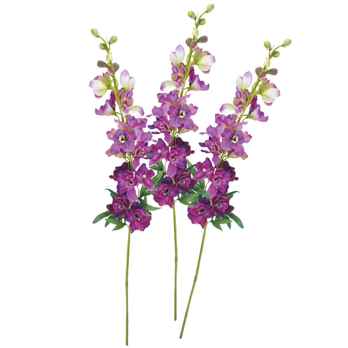 Purple Delphinium Spray, Set of 3