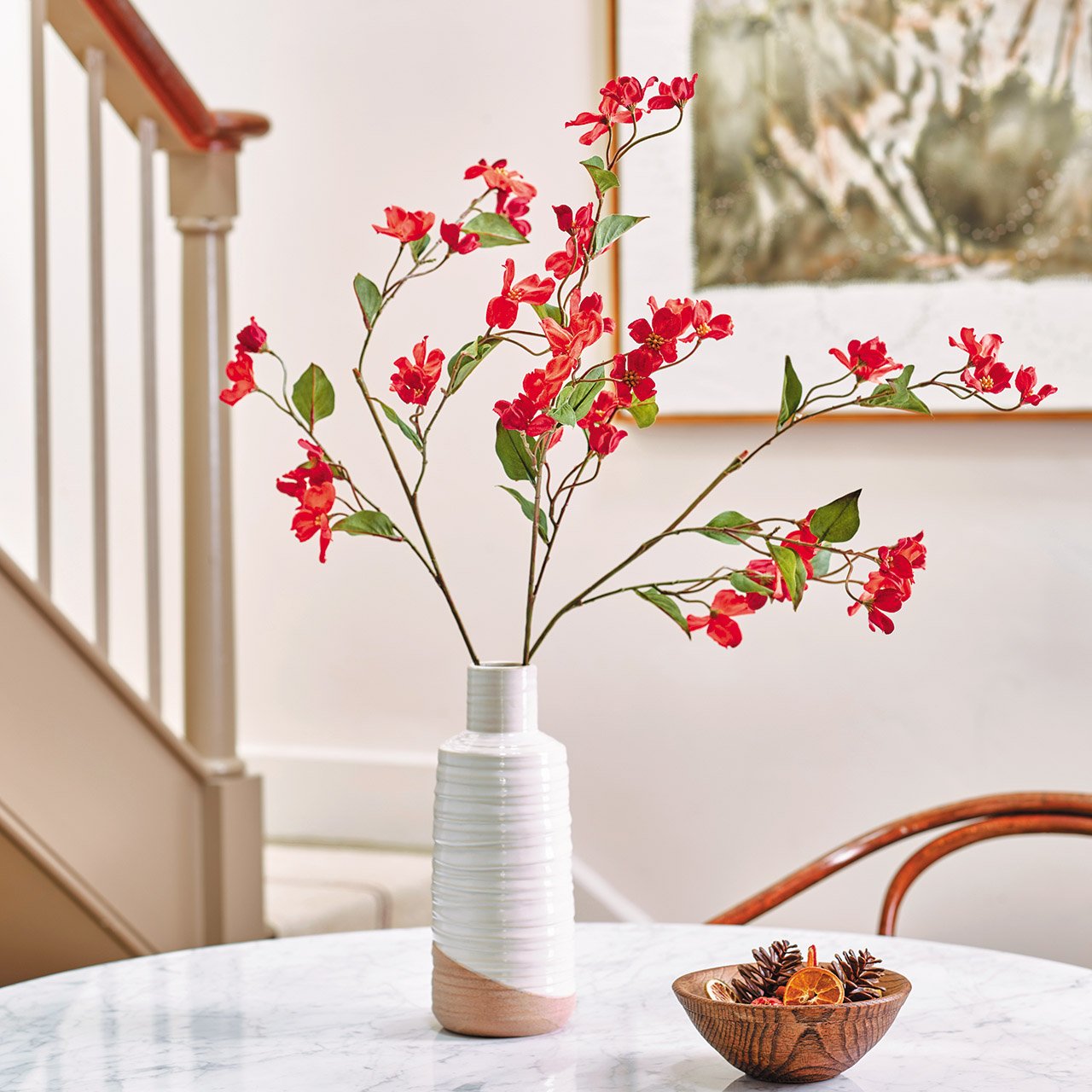 Orange Dogwood Spray, Set of 3