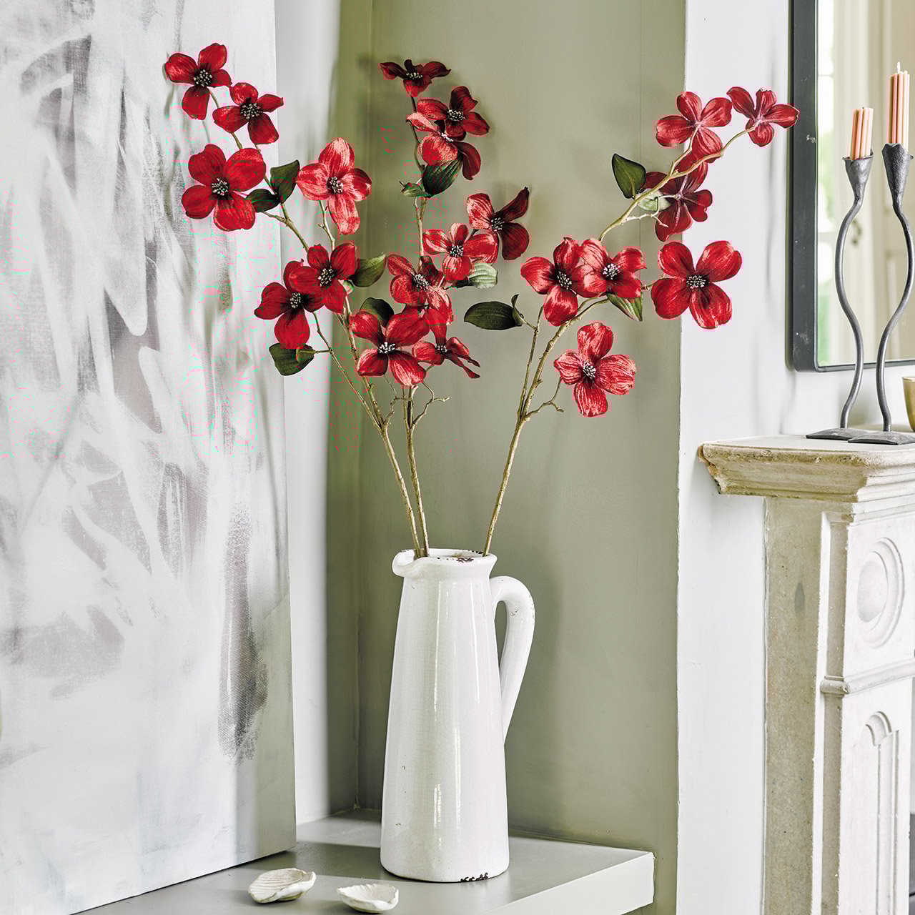 Velvet Dogwood Spray, Set of 3