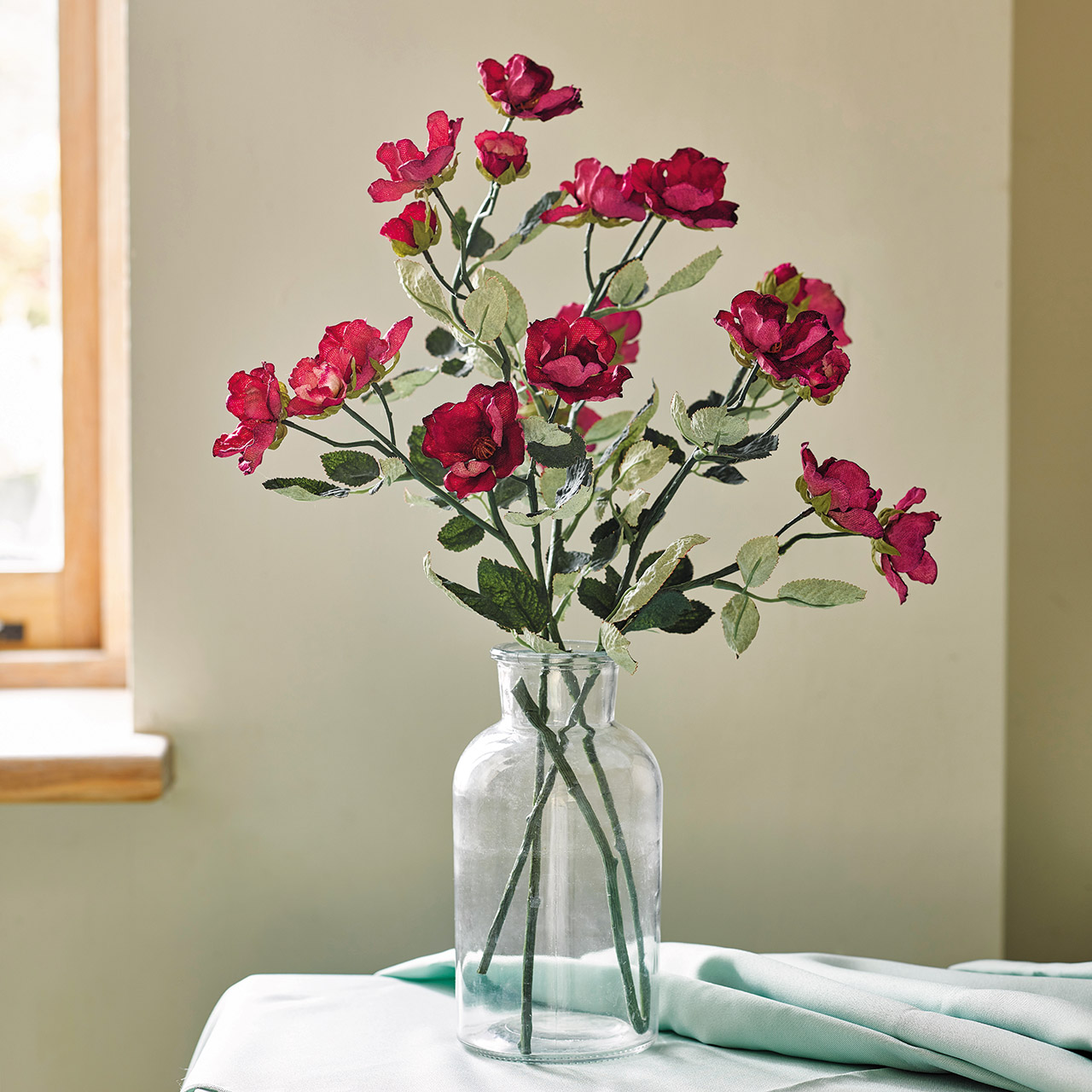 Burgundy Rose Spray, Set of 3