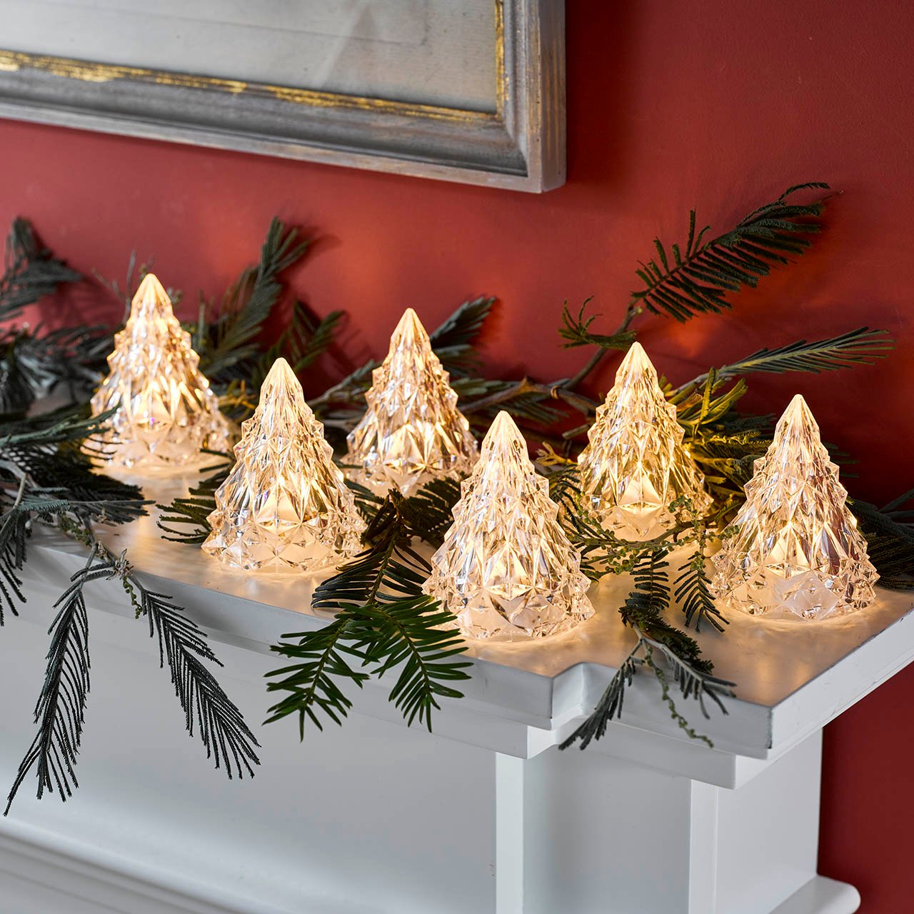 Set of 6 Christmas Tree Battery Lights