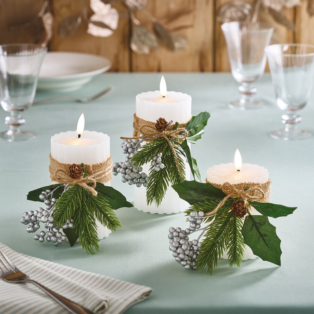 Decorative LED Candles, Set of 3