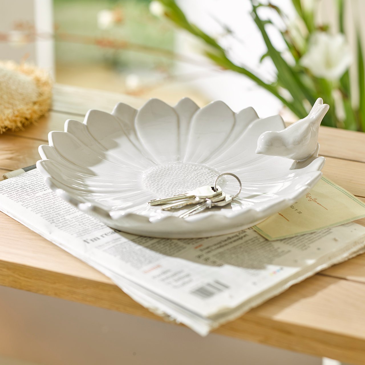 Daisy and Bird Dish