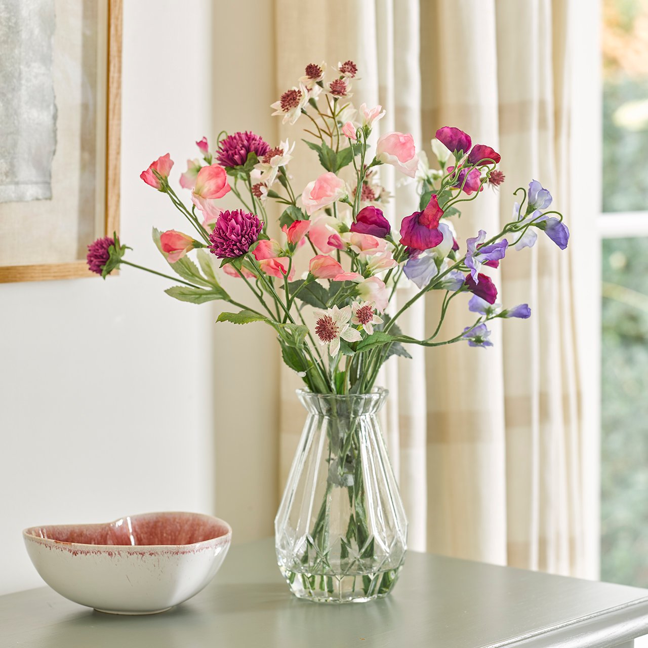 Sweet Pea and Astrantia Arrangement