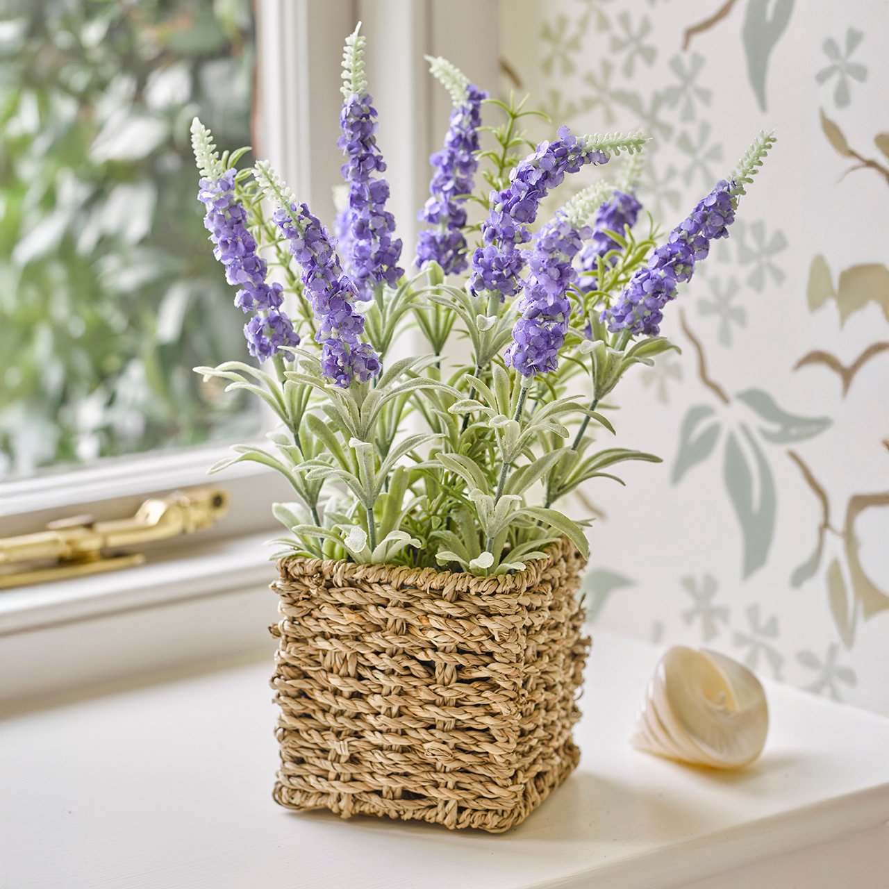 Potted Lavender in Basket