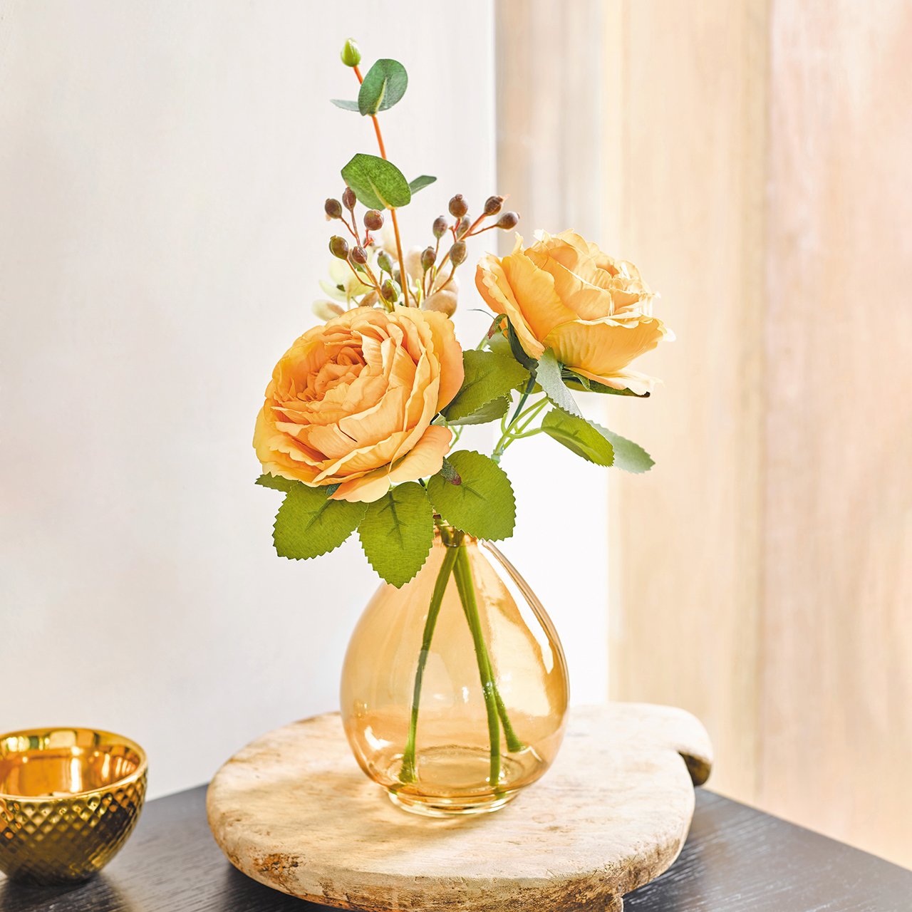 Roses and Eucalyptus Arrangement