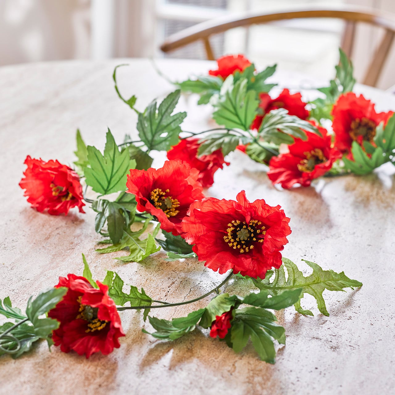 Red Poppy Garland