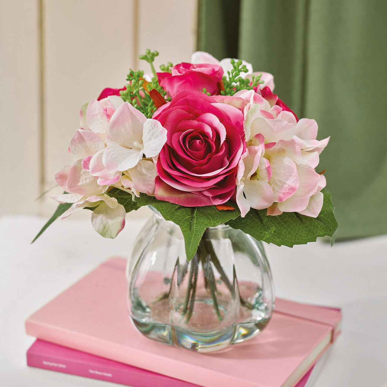 Pink Rose & Hydrangea Arrangement