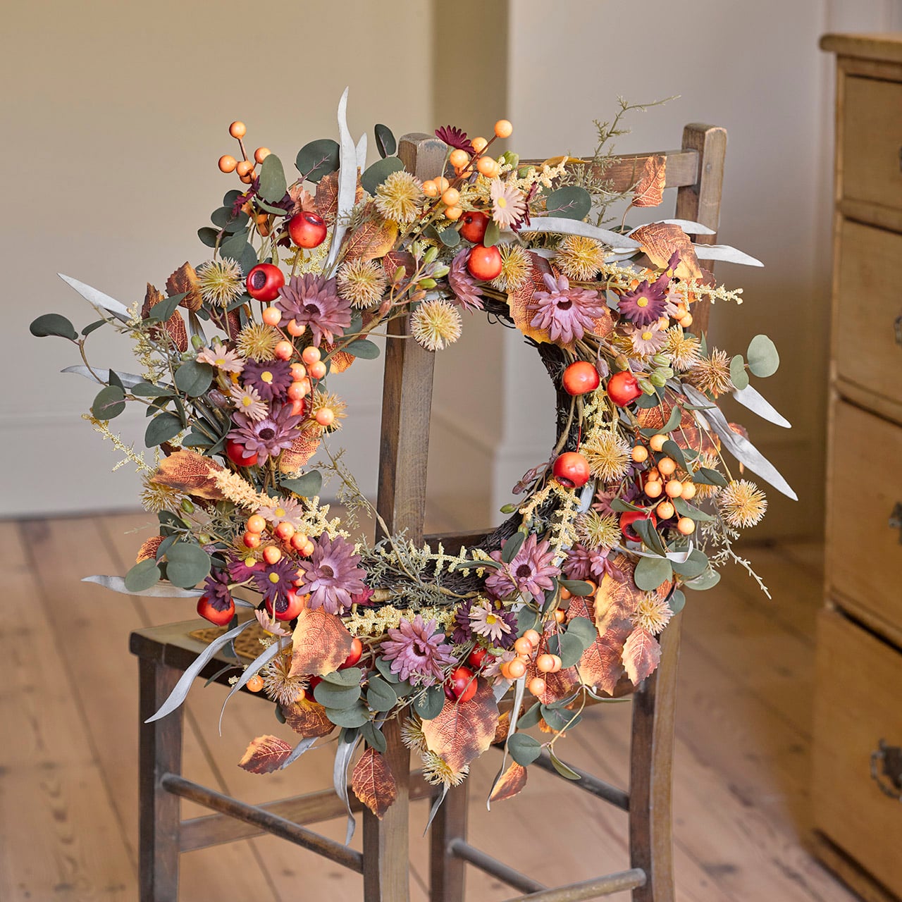 Daisy and Berry Wreath