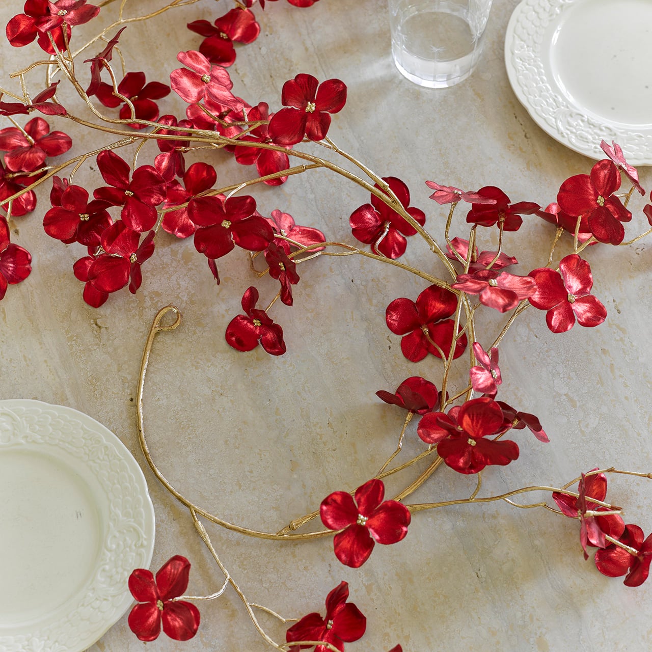 Metallic Hydrangea Garland