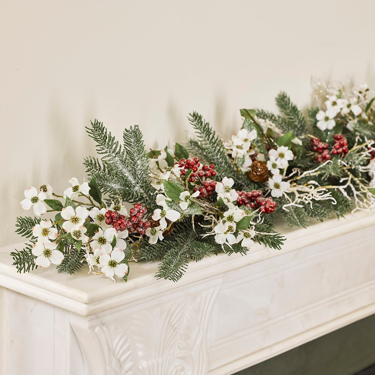 Frosted Dogwood Garland