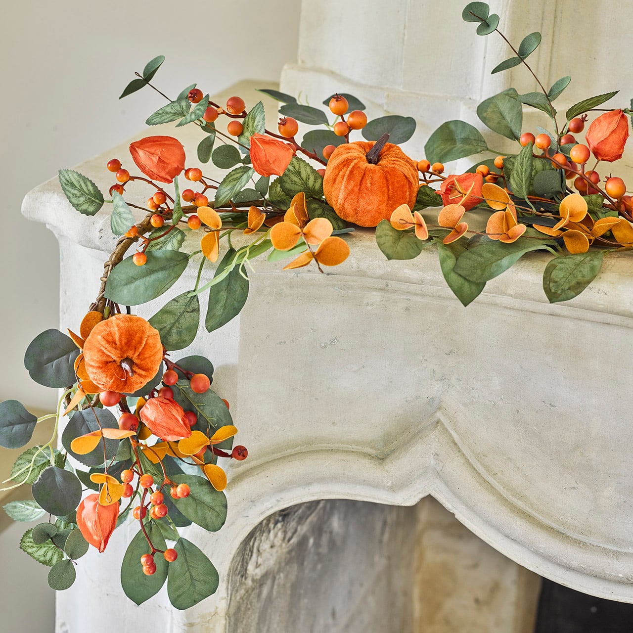 Chinese Lantern and Pumpkin Garland
