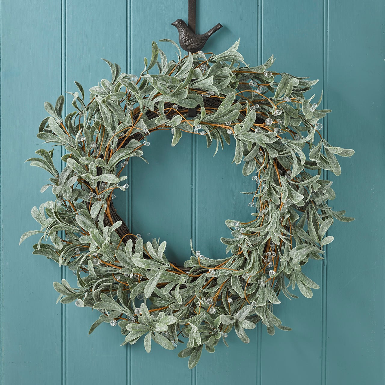 Frosted Mistletoe Wreath