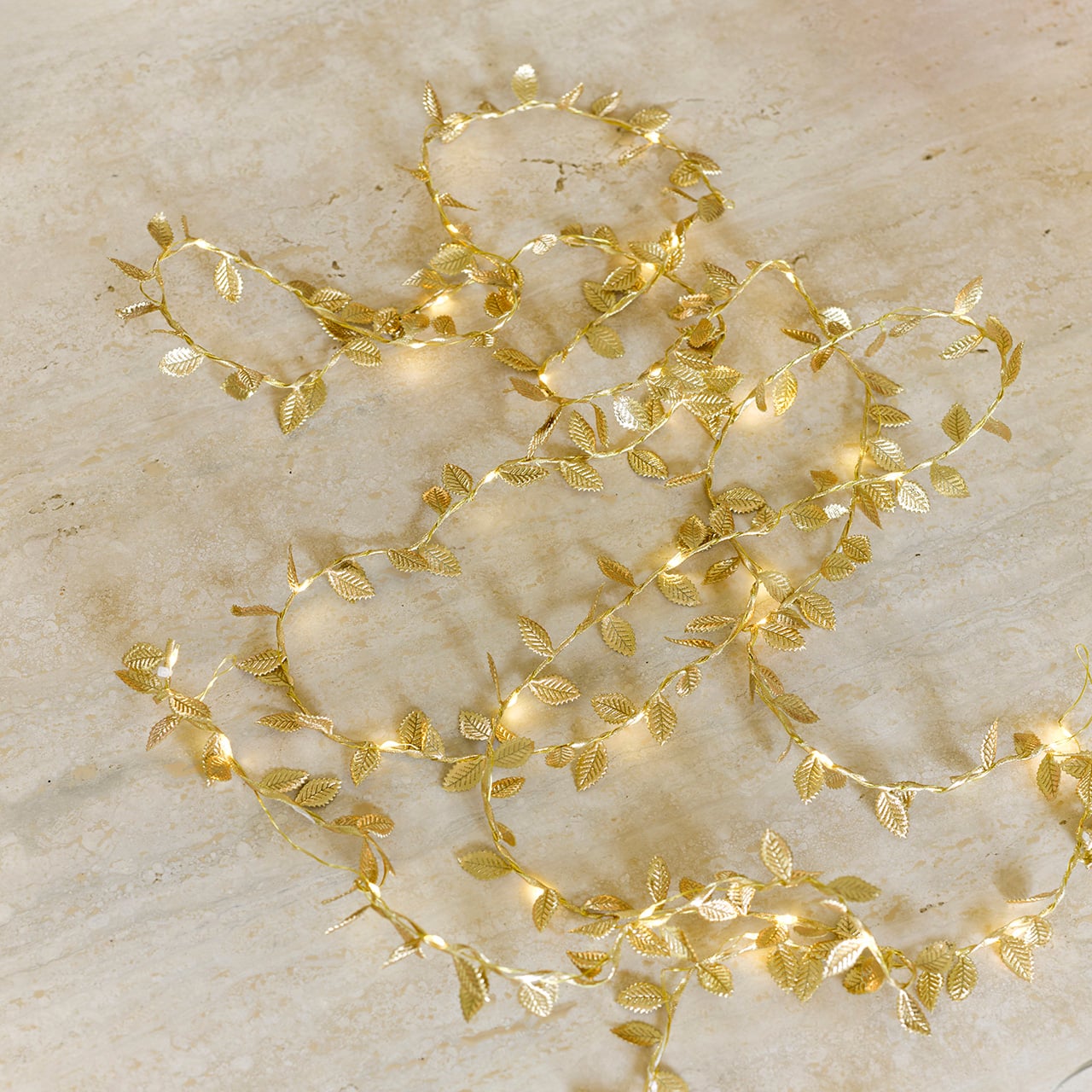 Gold Leaf Shape String Lights