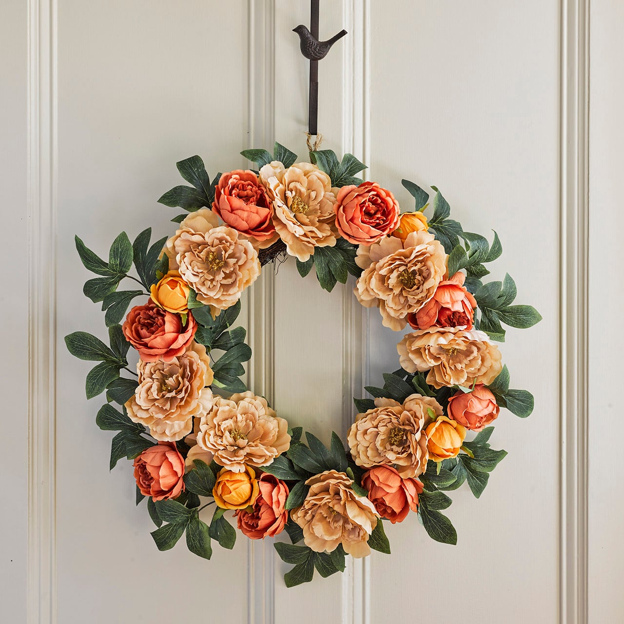 Peony and Rose Wreath