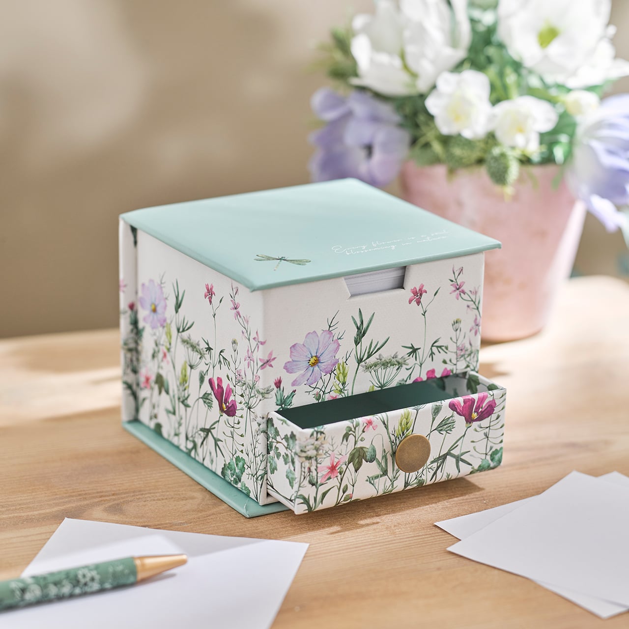 Wild Flowers Memo Cube