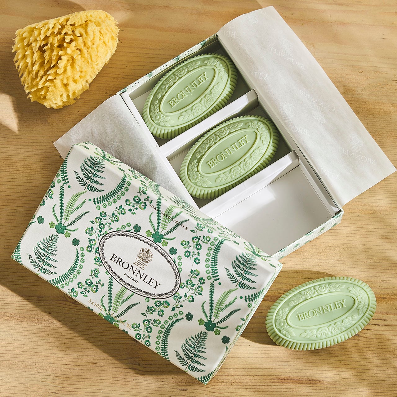 Bronnley English Fern Soap Trio