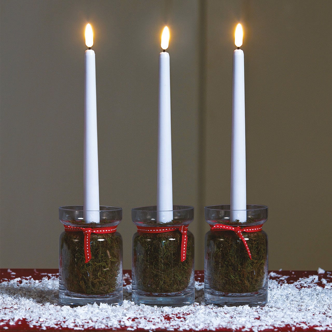 Moss Candle Holder Set of 3