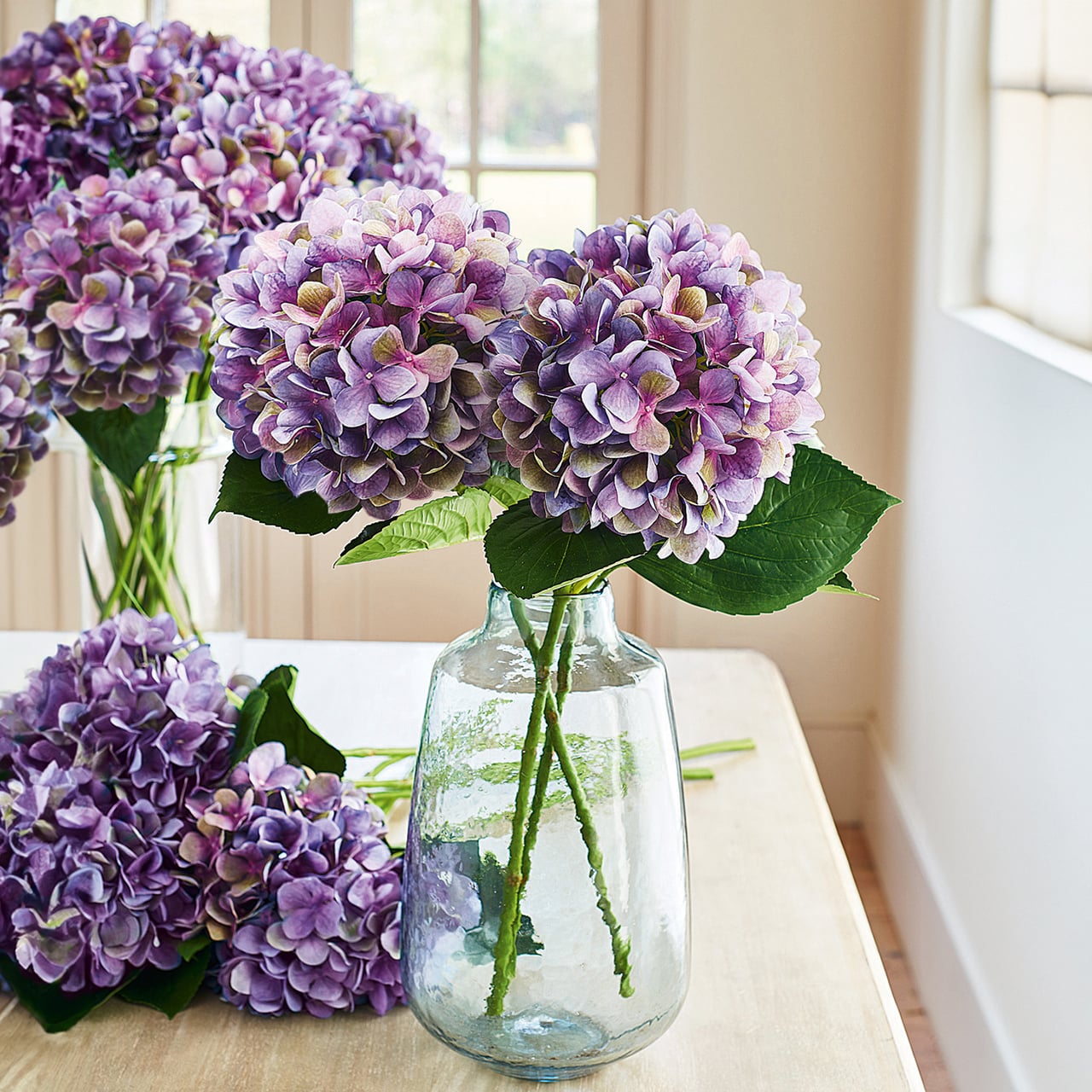 Charlotte Mauve Hydrangea Stem Set of 3