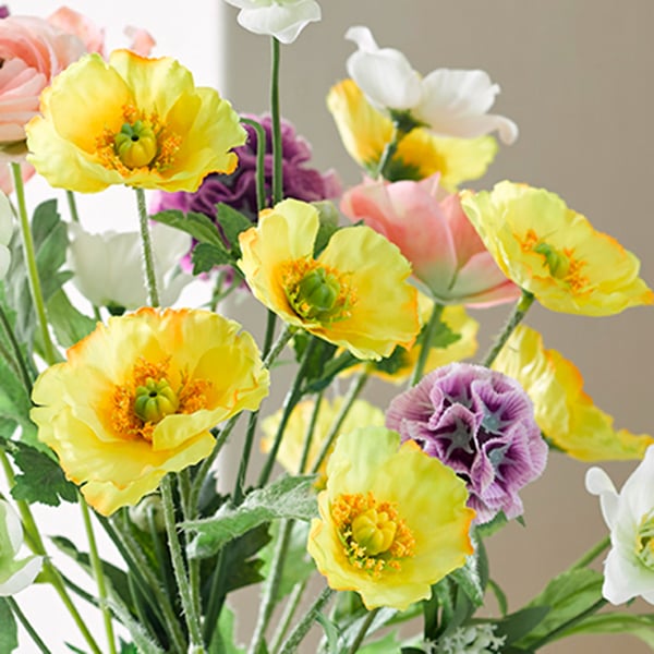 Image of faux yellow flowers