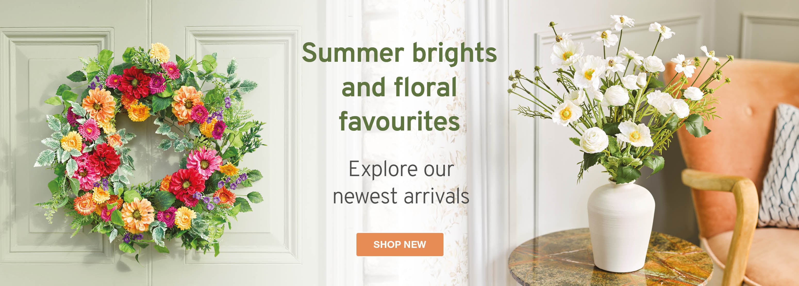 Summer brights and floral favourites. Explore our newest arrivals