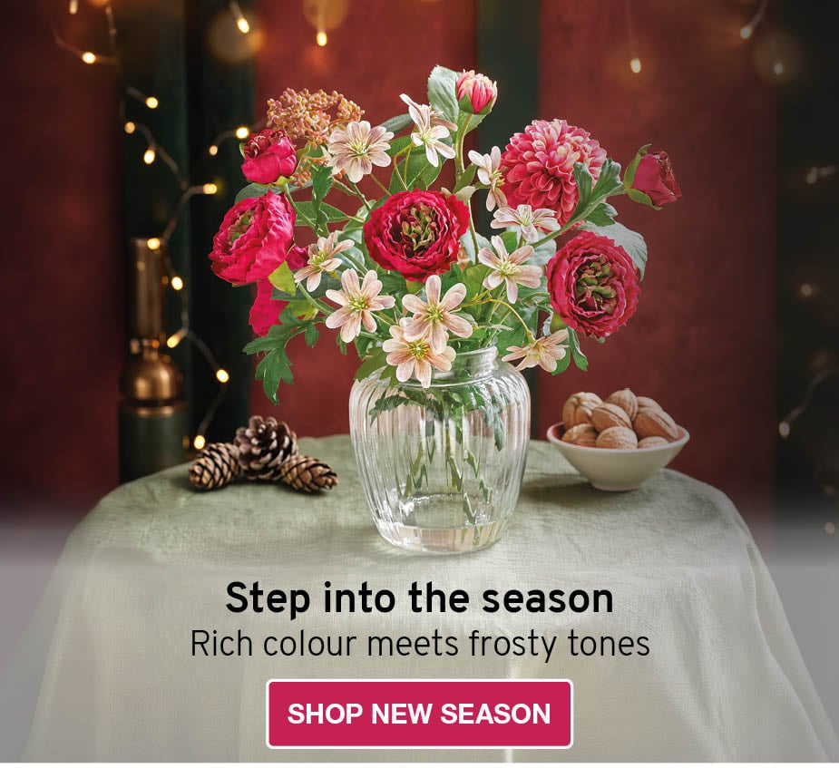 Step into the season. Rich colour meets frosty tones