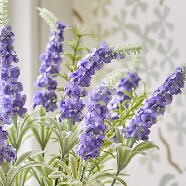 Image of faux purple flowers
