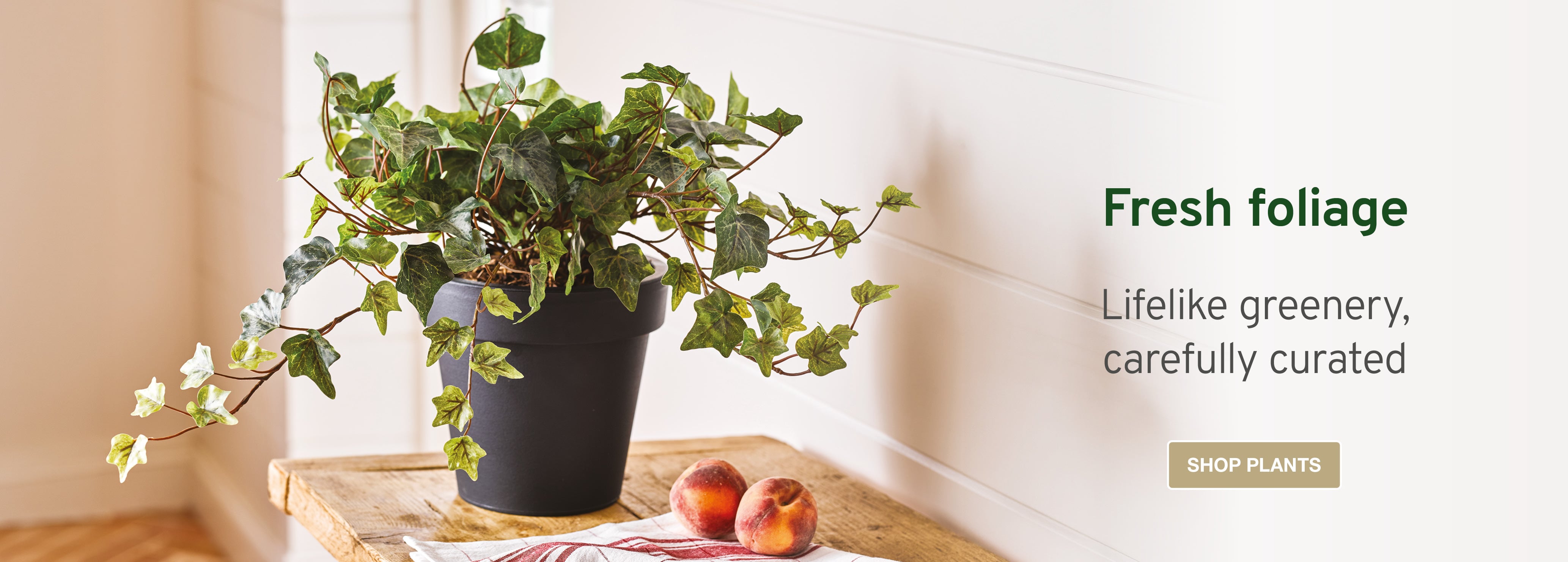 Image of faux ivy in a pot