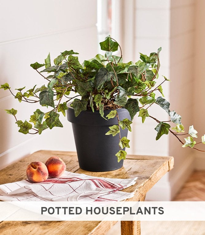 Faux green potted trailing ivy