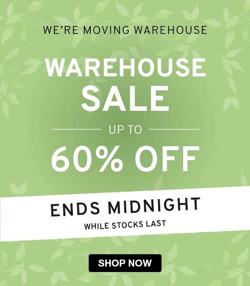 Warehouse Clearance Sale up to 60% off